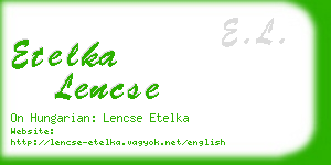 etelka lencse business card